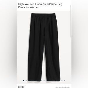 Linen blend pants